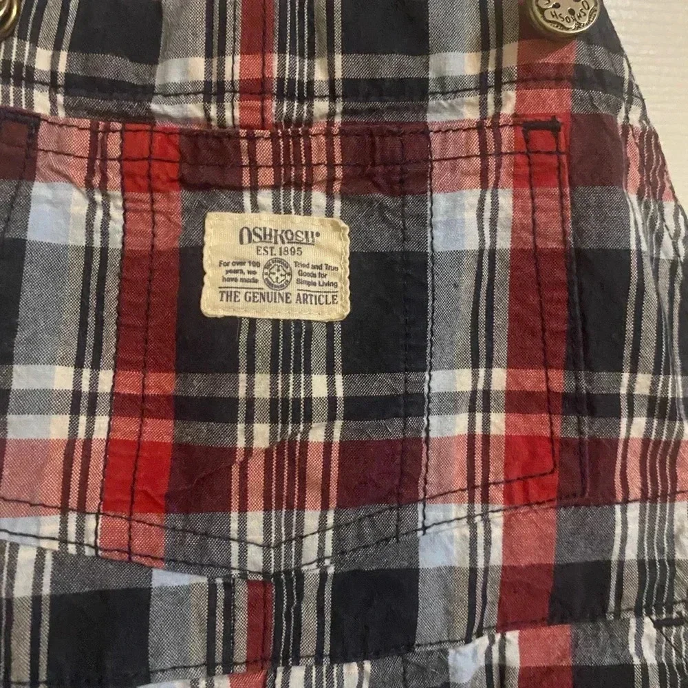Oshkosh B’Gosh Plaid Shortalls